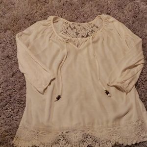 Cream lace blouse